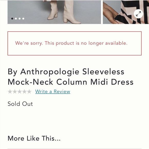 NWT $178 By Anthropologie Mock Neck Column Geometric Midi Dress Size Large SOFT - Picture 5 of 12